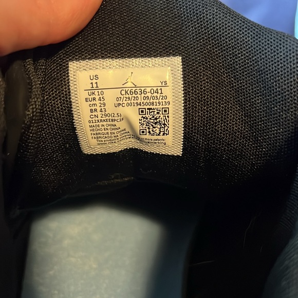 Jordan Max Aura 2 Carolina Blue, size 11 Worn Once! - Picture 5 of 11